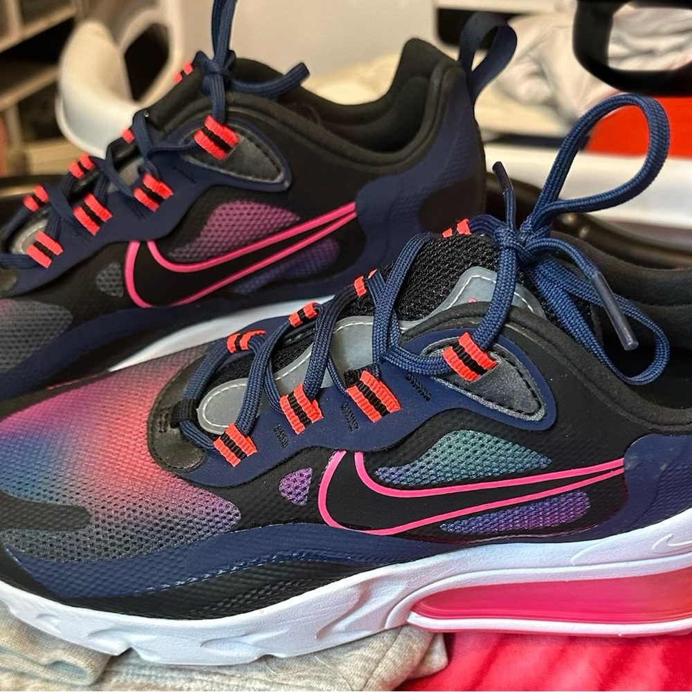 Nike Sneakers with Pink and Navy Highlights